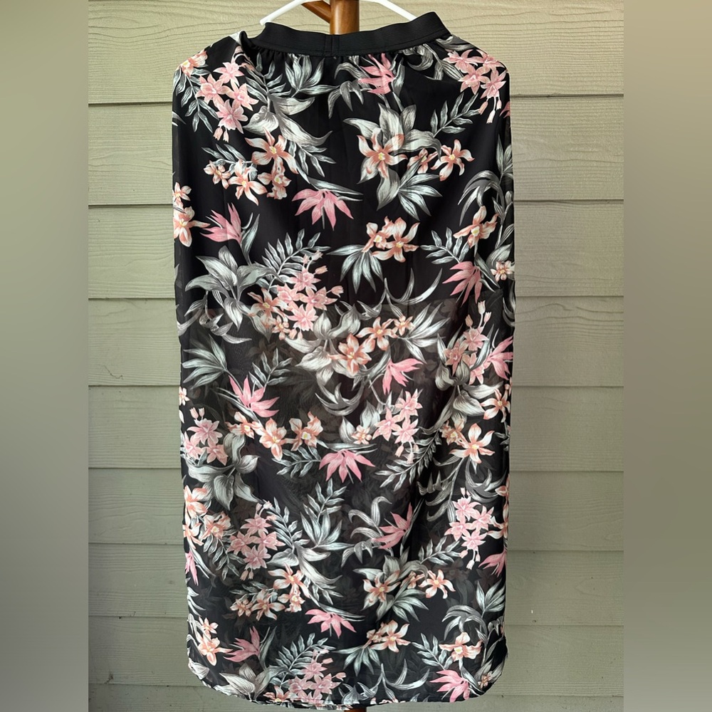 H&M Divided Floral Sheer Skirt with lining